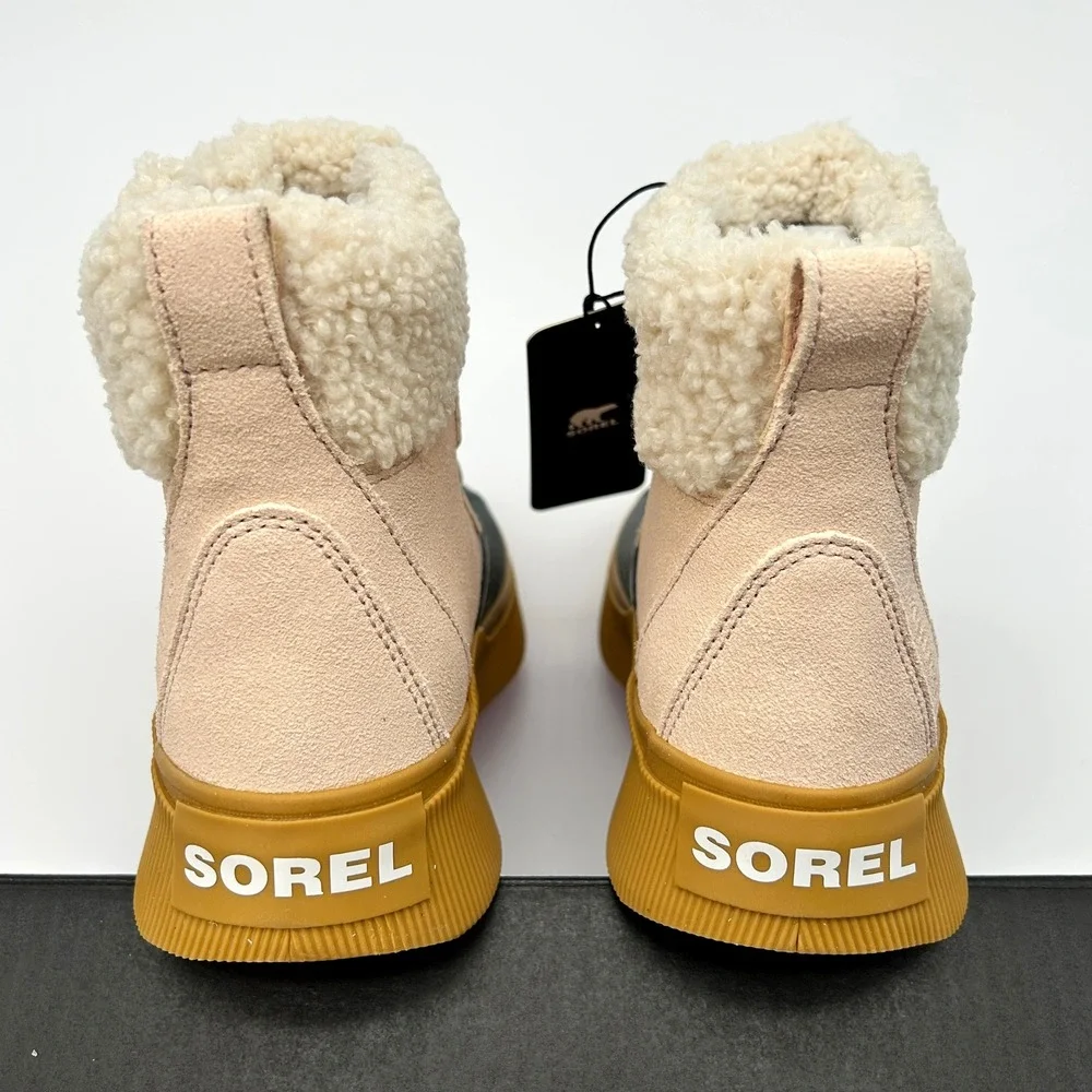SOREL Youth Waterproof Boots Size 3 Kids Out N About IV Chillz‎ Pink Suede NEW